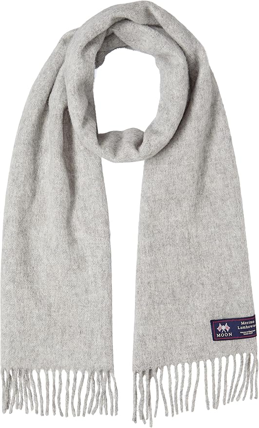 丸真 围巾 英国 moon 25×180cm(除流苏) 暖银 英国 moon社 使用羊毛